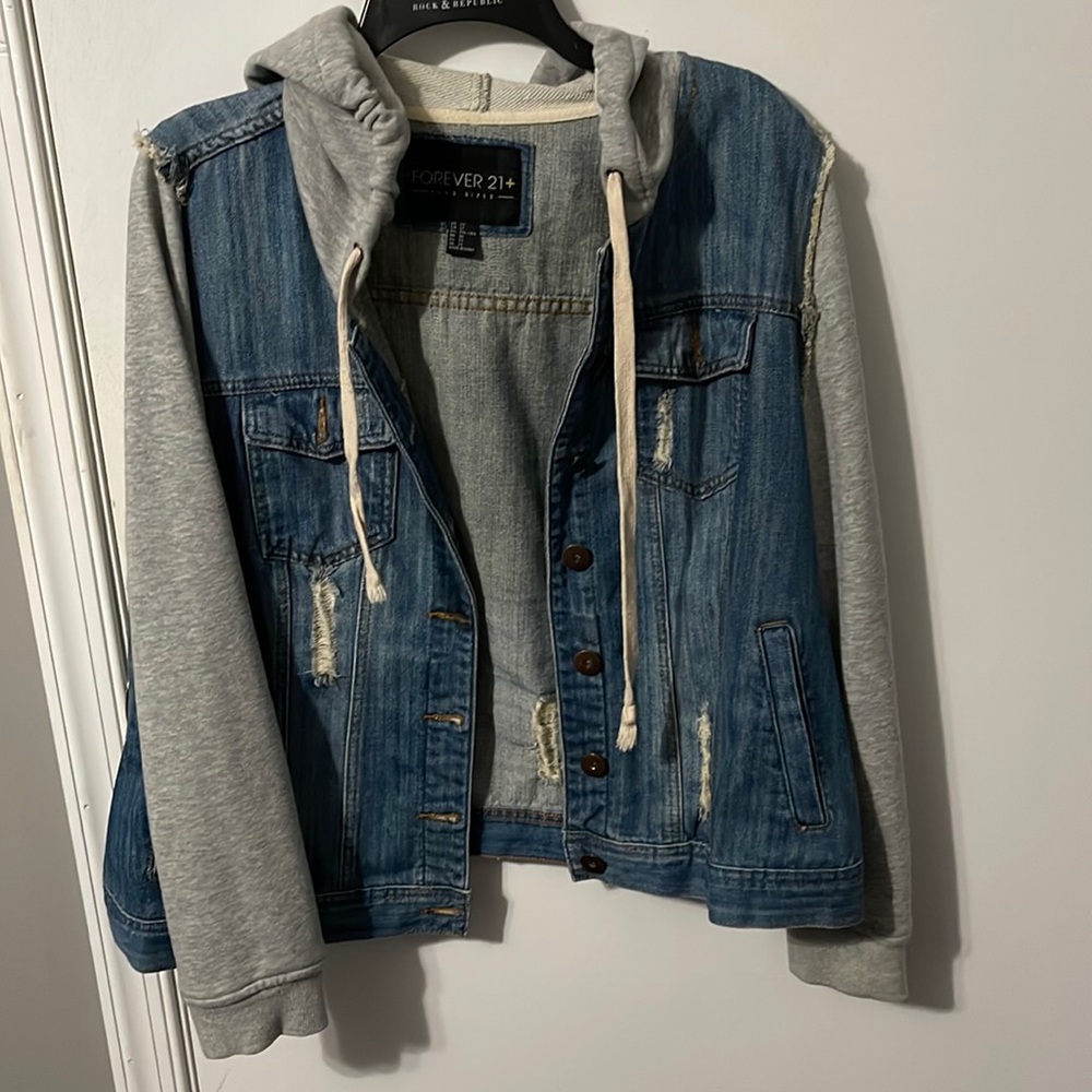 Destressed Jean jacket.